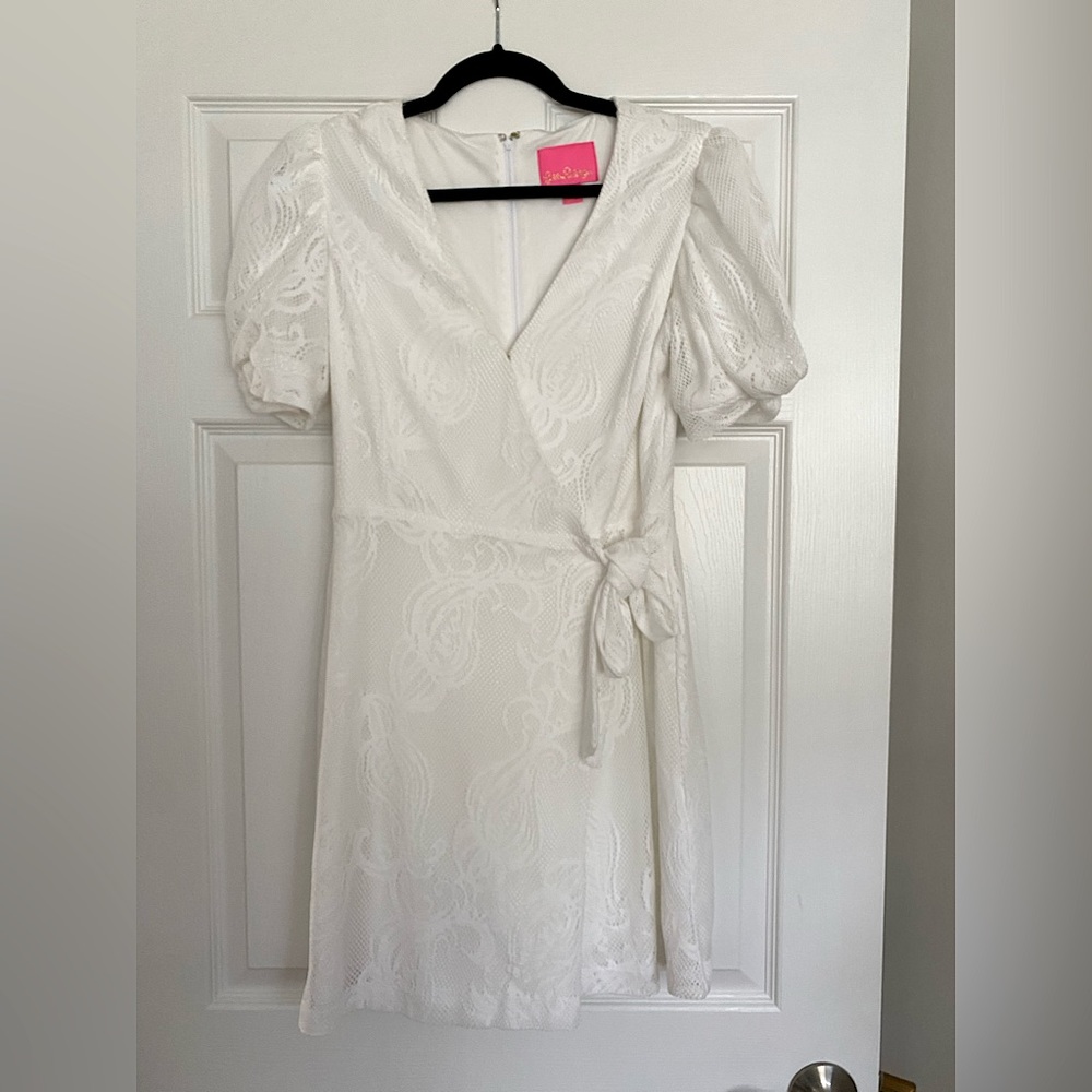 Lilly Pulitzer White Lace Wrap Skort Romper/Dress